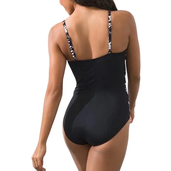 Magicsuit Leopard Print One Piece Swimsuit Black White Size 8 New With Tags - Picture 2 of 10